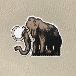 Woolly Mammoth Sticker - 4" (10.2cm) Animal