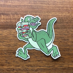 Dino Eating Sandwich Etsy
