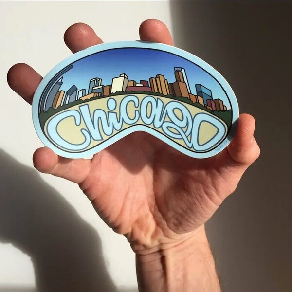 Chicago MAGNET - 4" Bean Illustrated Cloud Gate Souvenir Downtown Refrigerator Decorative Millennium Park Gift Colorful Travel Graphic Art