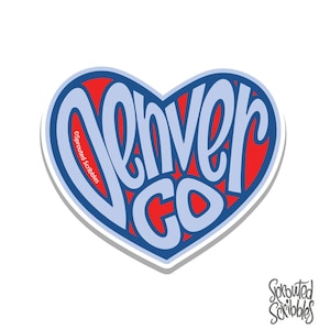 Denver Heart Sticker - 3.5&quot; Vinyl Decal CO Colorado City Gift
