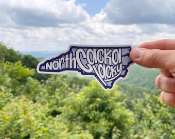 North Carolina Nickname VEHICLE SIZED Sticker | State Shape | Weatherproof Vinyl Decal | Length 5 Inches