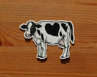 Pegatina de vaca / Vinilo resistente a la intemperie / Animal de granja