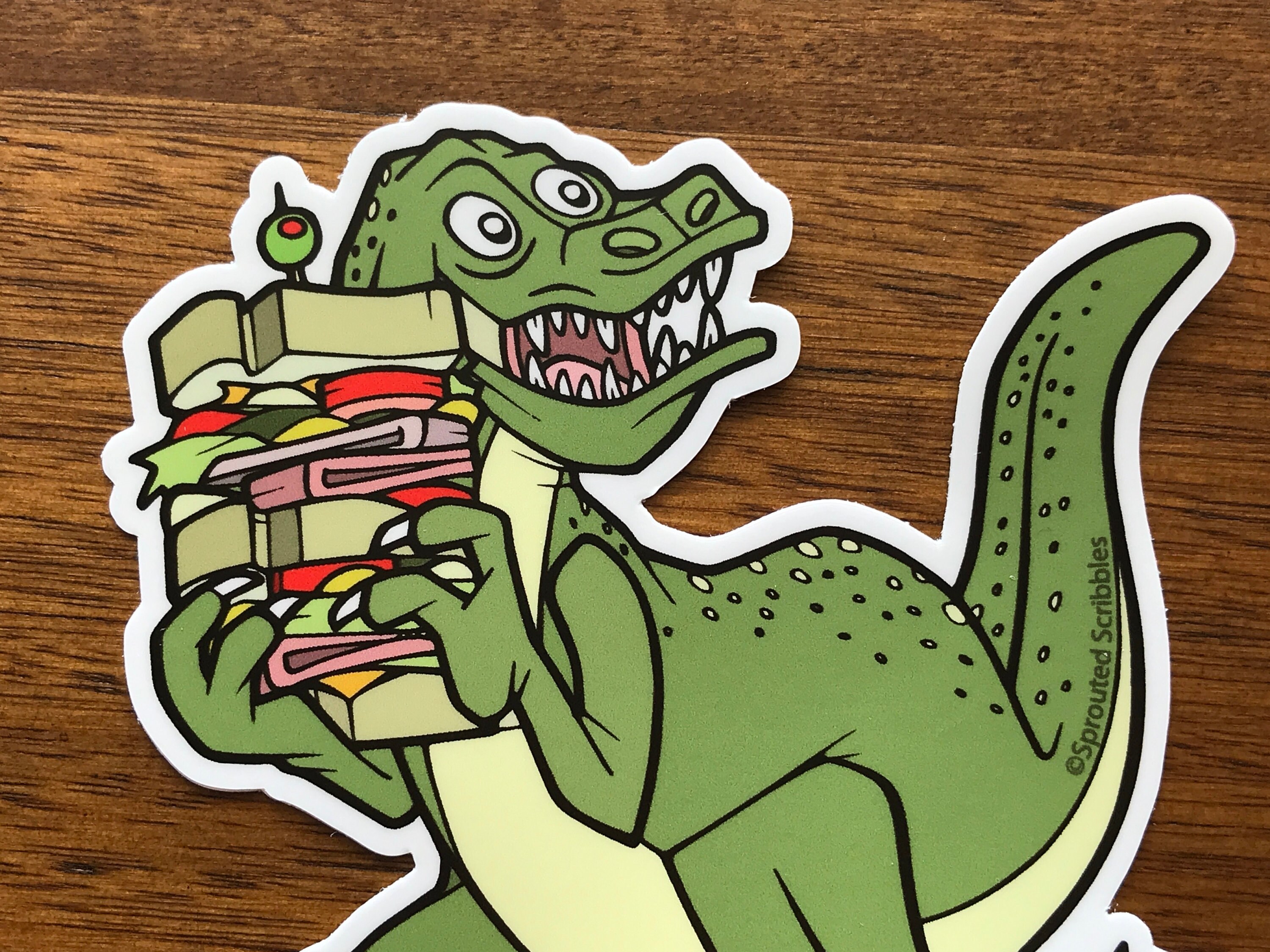 Rad Rax Dinosaur Sticker Dinosaur VEHICLE BUMPER Sticker | Tyrannosaurus Rex | Running With ...