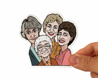 Golden Girls Sticker | Hand Drawn Characters | Weatherproof Vinyl