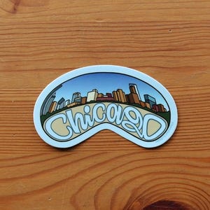 Chicago Bean Sticker | Cloud Gate at Millennium Park afbeelding 1