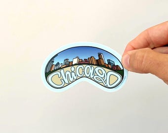 Chicago Bean Sticker | Millennium Park Landmark | LAPTOP or WATER BOTTLE | Water Resistant Vinyl