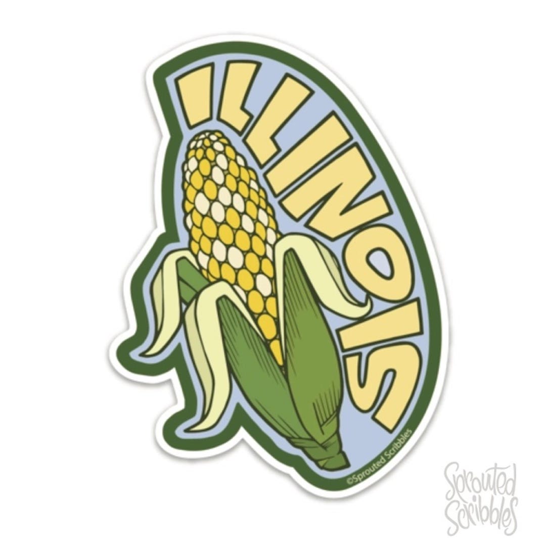 Illinois Corn VEHICLE BUMPER Sticker - Etsy