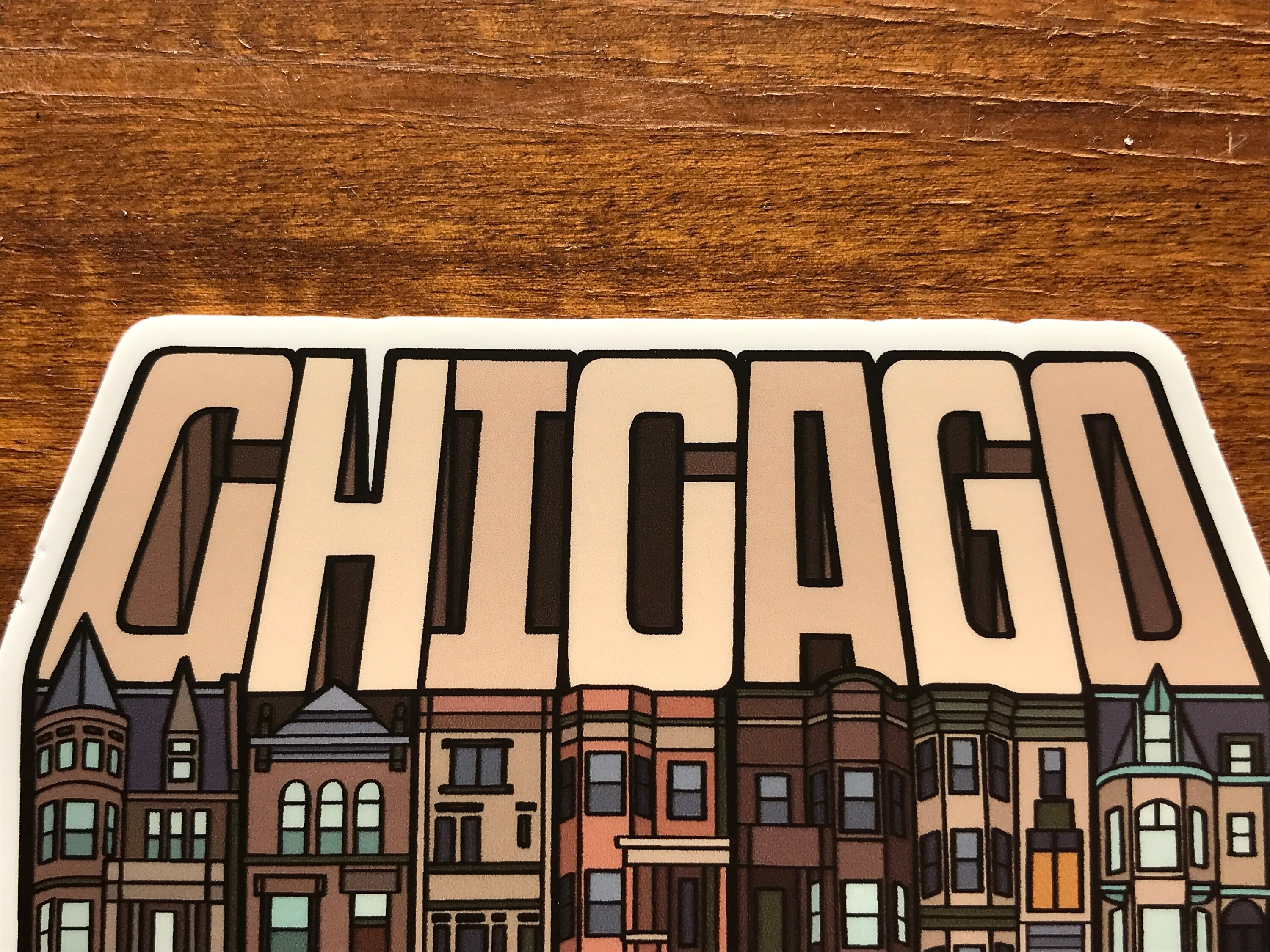 Stickers, Labels & Tags 10.2cm 4 Chicago Sticker City Skyline Buildings