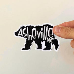 Asheville PATCH | Bear | Fully Embroidered Iron On | For Backpack Hat Apparel | Length 4 Inches