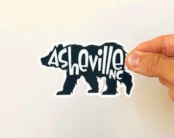 Asheville Bear VEHICLE SIZED Sticker | Weatherproof Vinyl Travel Souvenir | Length 5 Inches