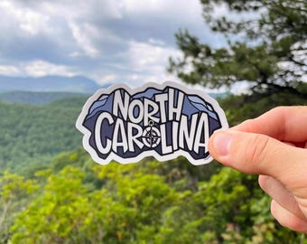 North Carolina Blue Ridge Mountains Sticker | LAPTOP or VEHICLE | Length 4 Inches