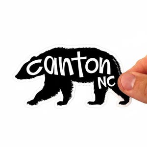Canton Bear Sticker | North Carolina | Weatherproof Vinyl | Length 4.5 Inches | by Sprouted Scribbles