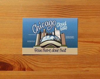 Postal de Chicago Bean / Cloud Gate / Parque del Milenio