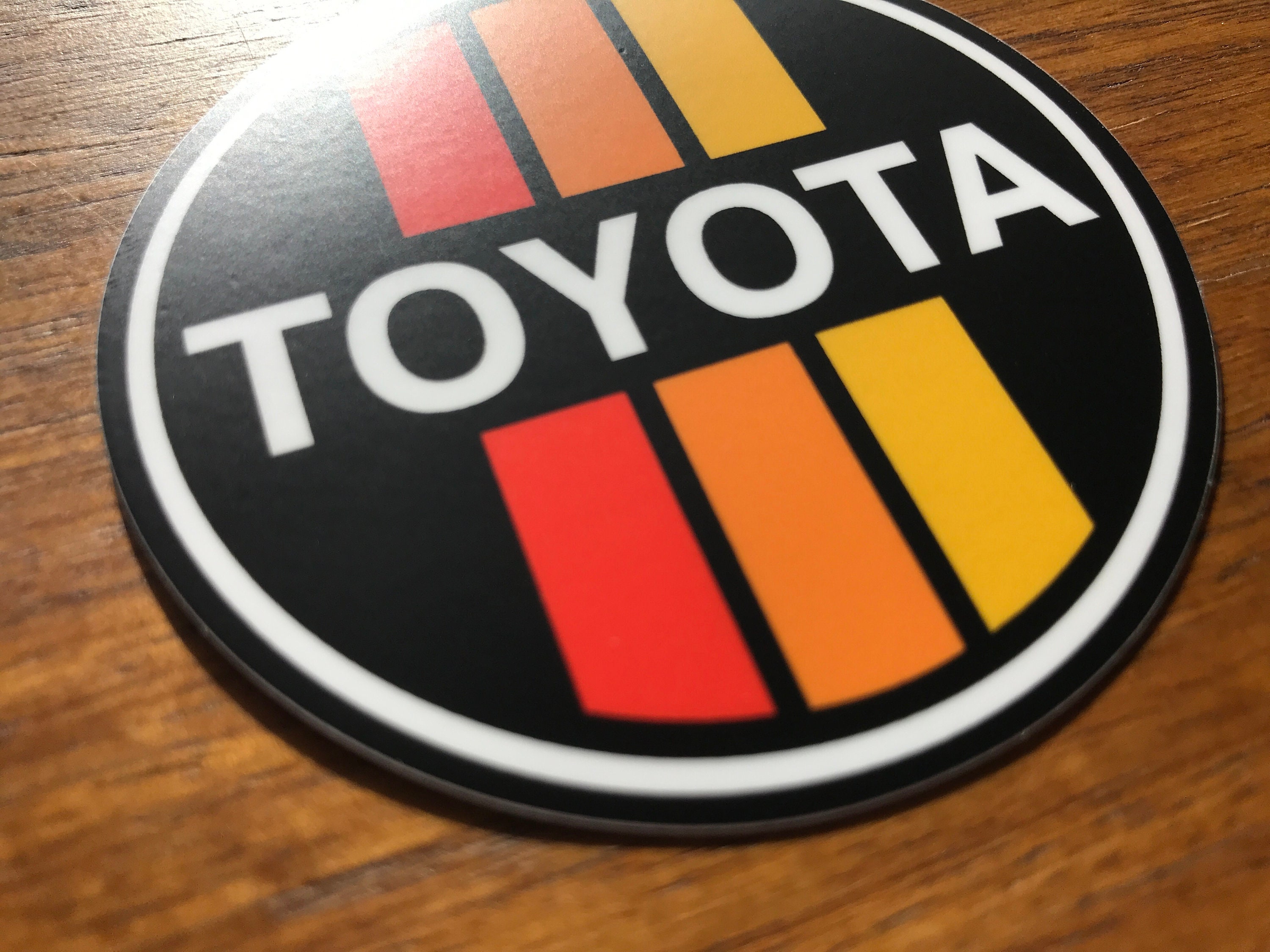 Toyota Sticker 3 7.6cm Circle Retro Vintage Logo Etsy