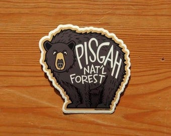Pisgah Bear VEHICLE SIZED Sticker | Weatherproof Vinyl | Length 4 Inches