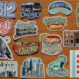 Chicago Sticker | Various Designs | Weatherproof Vinyl Decal | 3 to 4.5 inches