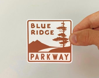 Blue Ridge Parkway Sticker | North Carolina | Virginia | Roadway Sign | Length 3 Inches