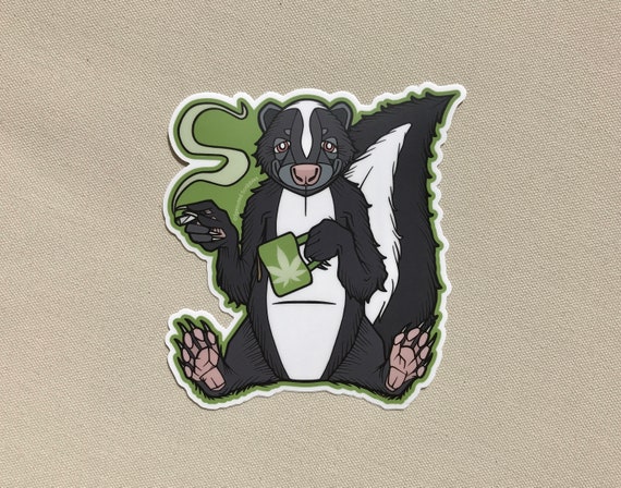 Skunk Sticker 3.5 or 4.25 Recommended Age 18 Waterproof Vinyl