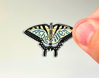 Asheville Pin | Acrylic | Butterfly Eastern Swallowtail | 1.75 Inches