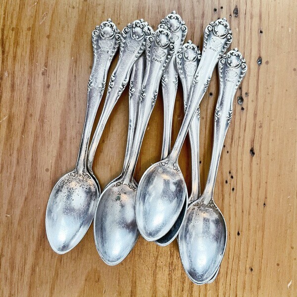 Set of 8 Silver Plated Demitasse Spoons from from the Hotel del Coronado