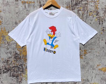 ウッディ・ウッドペッカー NASCAR Tシャツ 90年代 ヴィンテージ ヴィンテージ 1998 ウッディー ウッドペッカー Tシャツ ブラック