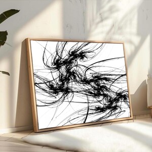 Arte lineal abstracto - Póster digital descargable