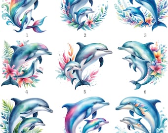 Bügelbild, Delfin Sommer, Bügelmotiv