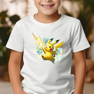 Iron-on image, Pikachu Blitz, Pokemon, iron-on motif