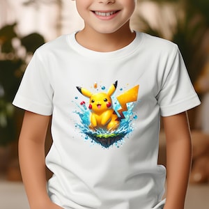 Iron-on image, Pikachu, Pokemon, iron-on motif