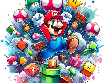 Iron-on patch, Super Mario, iron-on motif