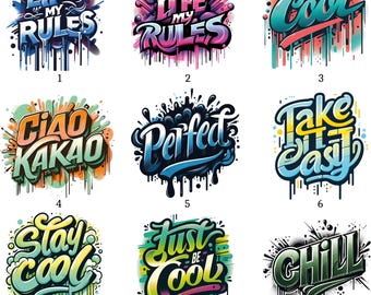 Bügelbild, Motiv Slogan, Cool, Ciao Kakao, perfect