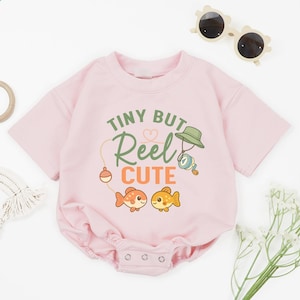 Tiny But Reel Cute Baby Fishing Romper, Fishing Bodysuit, Daddy’s Fishing Buddy Romper, Cute Fishing Romper, Baby Boy Clothes, Newborn Gift