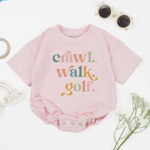 Crawl Walk Golf Baby Romper, Golf Baby Bodysuit, Golfing Buddy Romper, Funny Golfing Baby Romper, Baby Boy Clothes, Outdoor Baby Clothes