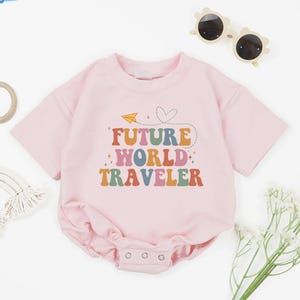 Future World Traveler Baby Romper, Traveler Baby Bodysuit, Cute Adventure Kids Shirt, New Traveling Buddy Baby Romper, Travel Baby Gift