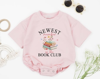 Newest Member Of The Book Club Romper, Future Bookworm Bodysuit, Book Nerd Baby Clothes, Newborn Bookworm Romper, Book Lover Baby Bodysuit