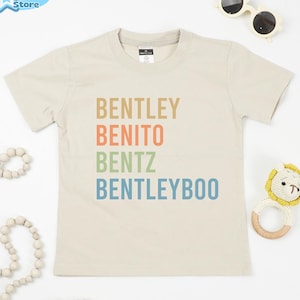 Personalized Nickname Kids Shirt, Custom Name Toddler, Personalized Nickname Baby Romper, Funny Nickname Toddler, Boys Nickname Shirt