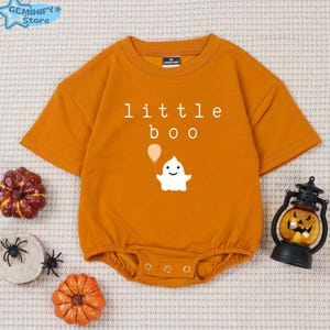 Little Boo Halloween Baby Romper, Ghost Baby Bodysuit, First Halloween Bodysuit, Spooky Season Baby Outfit, Halloween Baby Shower Gift