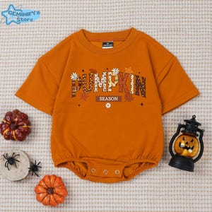 Pumpkin Season Baby Romper, Cute Halloween Baby Bodysuit, Baby Fall Outfit, Fall Pumpkin Kids Shirt, Newborn Halloween Gift, Pumpkin Toddler