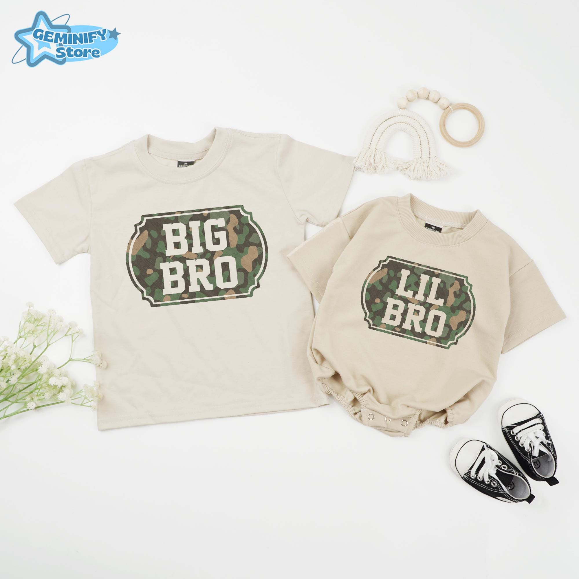 Southern Big Bro Shirt For Boys - Camo New Big Brother T-Shirt With Duck Graphic