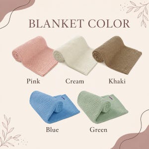 Embroidered Custom Animal Cotton Blanket, Woodland Blanket, Animal Lover Gift, Custom Baby Blanket, Cute Animal Blanket, Baby Reveal Gift immagine 5