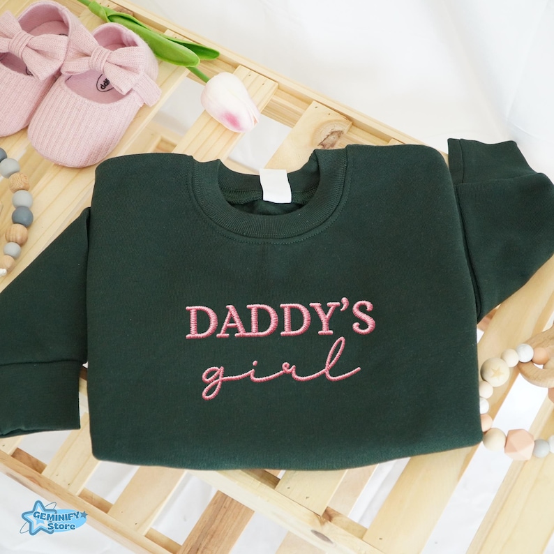 Embroidered Daddys Girl Sweatshirt main image 1