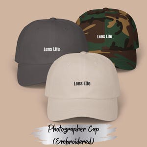 Photography Cap Hat Gift for Photographers Outdoor Cap Casual Style Trendy Outdoor Photography Gifts for Him/Her, Casual Wear