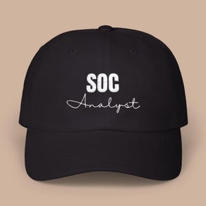 SOC Analyst Embroidery Cap Hat Gift Cyber Security Professionals Outdoor Cap Casual Style Trendy Gifts for Him/Her Cyber Expert Casual Day