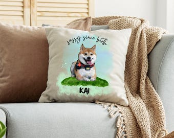 Personalized Pet Photo Pillow: Custom Dog Tribute Gift