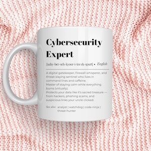 Cybersecurity Expert Definition Mug Gift for Cybersecurity professionals Gift, Personalised Gift, Corporate Gift Colleague Gift