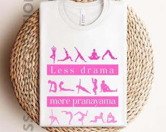 Yoga Poses Cotton Shirt: Zen Vibes, Inspirational Design