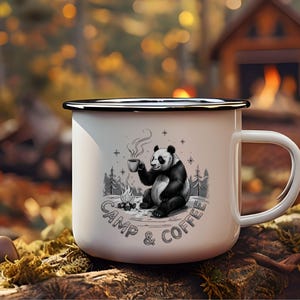 Enamel Mug For Outdoor Camping, Personalised Gift to Camping Lovers, Outdoor Camping Holiday Gift, Birthday Gift, Outdoor Nature Activities