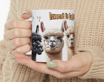 Grappige alpaca-koffiemok, cadeau alpacaliefhebber