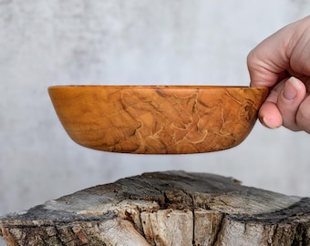 6" Spalted Maple Bowl, Unique Spalting, Rounded Lip, Handmade Wooden Bowl