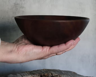 Small Handcrafted Walnut Wood Bowl: Serving Dish, Trinket Bowl, Heirloom Gift
